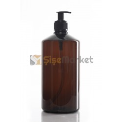 1000 ML Boş Amber Şişe Toptan Şişe Siyah Sıvı Sabun Pompalı