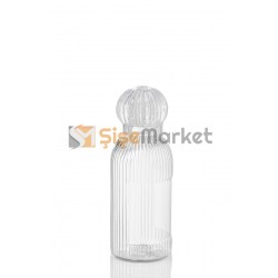 50 CC Şeffaf Plastik Şişe Kristal Kapaklı
