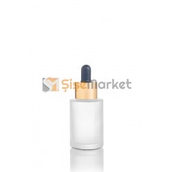 30 CC Buzlu Serum Şişesi Golda Siyah Damlalıklı Takım