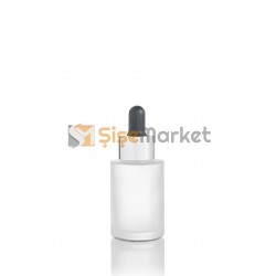 30 CC Buzlu Serum Şişesi Gümüşe Siyah Damlalıklı Takım