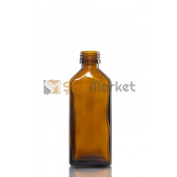 200 ML Amber Yassı Cam şişe Toptan Boş Cam Şişe