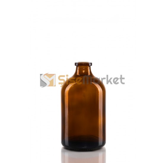 100 CC Amber Flakon Şişe Boş Penisilin Şişe
