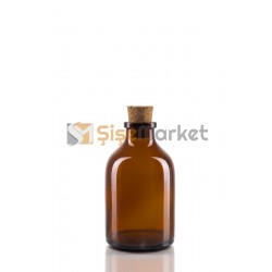 50 ML Mantar Tıpalı Amber Flakon Şişe