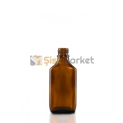 50 ML Yassı Amber Cam Şişe 