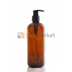 400 ML Boş Amber Şişe Toptan Pet Şişe Siyah Sıvı Sabun Pompalı