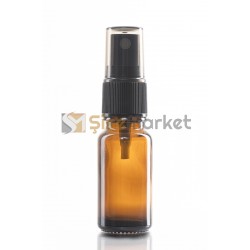 10 ML TOPTAN CAM ŞİŞE AMBER RENK SİYAH SPREYLİ FISFISLI