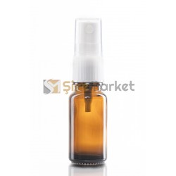 5 ML KOLONYA ŞİŞESİ CAM ŞİŞE AMBER RENK BEYAZ SPREYLİ FISFISLI