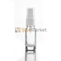 10 ML DROPPER ŞİŞE CAM ŞİŞE ŞEFFAF RENK BEYAZ SPREYLİ FISFISLI 