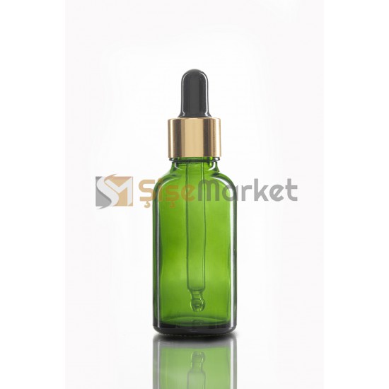 20 CC DAMLALIKLI ŞİŞE CAM ŞİŞE YEŞİL RENK BOŞ DAMLALIKLI SİYAH LASTİK GOLD METAL KAPAK 20 CC DAMLALIKLI ŞİŞE CAM ŞİŞE YEŞİL RENK BOŞ DAMLALIKLI SİYAH LASTİK GOLD METAL KAPAK