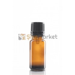 10 ML TOPTAN CAM ŞİŞE AMBER RENK SİYAH İÇTEN DAMLALIKLI 