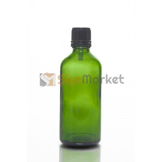 100 CC DROPPER ŞİŞE CAM ŞİŞE YEŞİL RENK SİYAH İÇTEN DAMLALIKLI 100 CC DROPPER ŞİŞE CAM ŞİŞE YEŞİL RENK SİYAH İÇTEN DAMLALIKLI