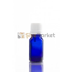 10 ML CİLT BAKIM ŞİŞESİ MAVİ RENK BEYAZ İÇTEN DAMLALIKLI