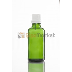 50 ML SAC SERUM ŞİŞESİ YEŞİL RENK BEYAZ İÇTEN DAMLALIKLI